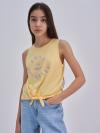 Dievčenský žltý Top/tričko z bambusového úpletu Jagienka 200